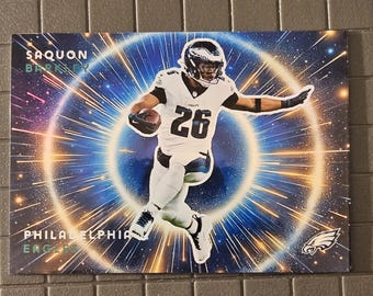 Saquon Barkley cold fusion color blast custom card