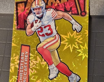 Christian McCaffrey gold custom kaboom