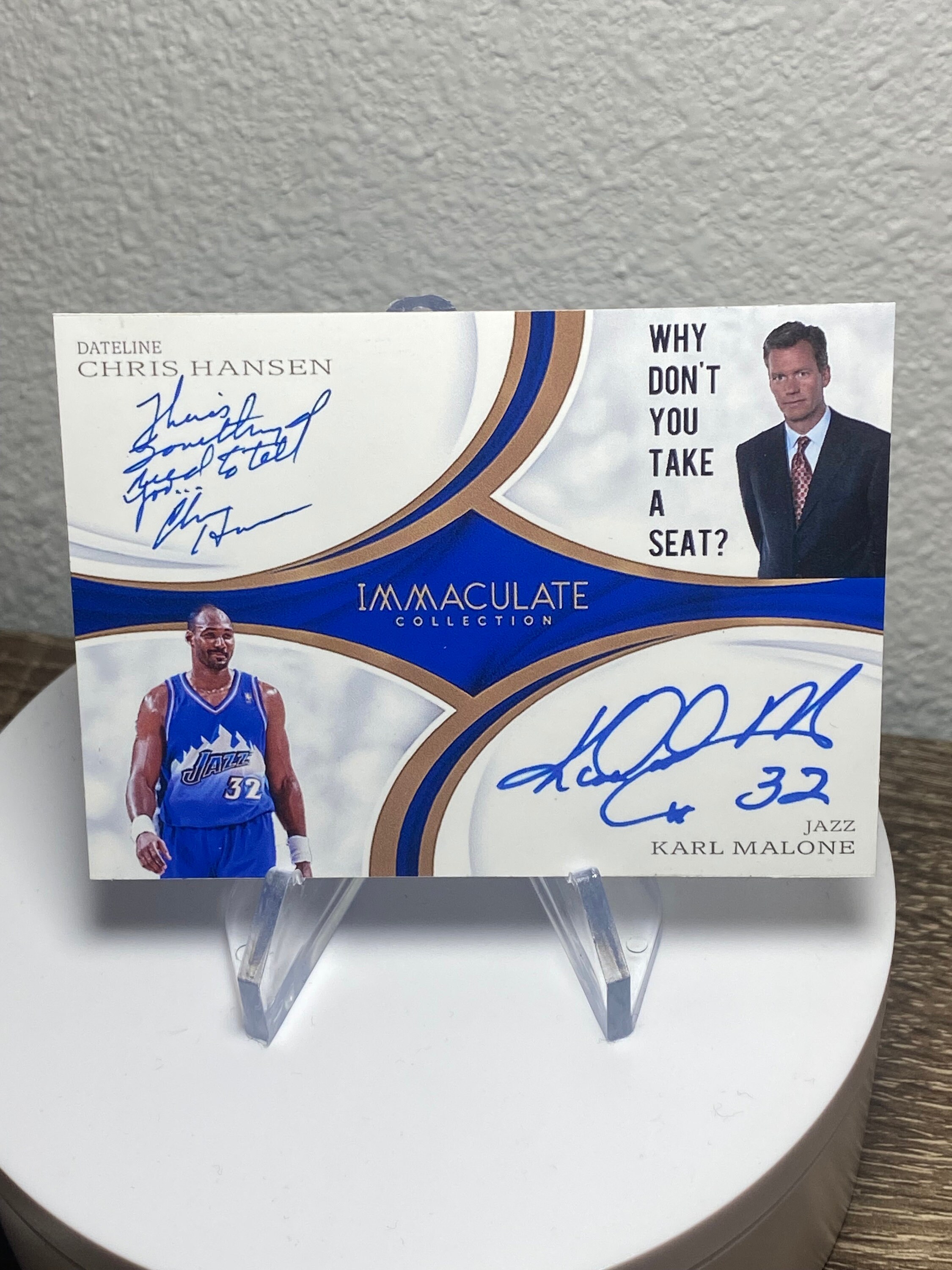 Karl Malone, Chris Hansen Parody Dual Auto Custom Funny Card - Etsy