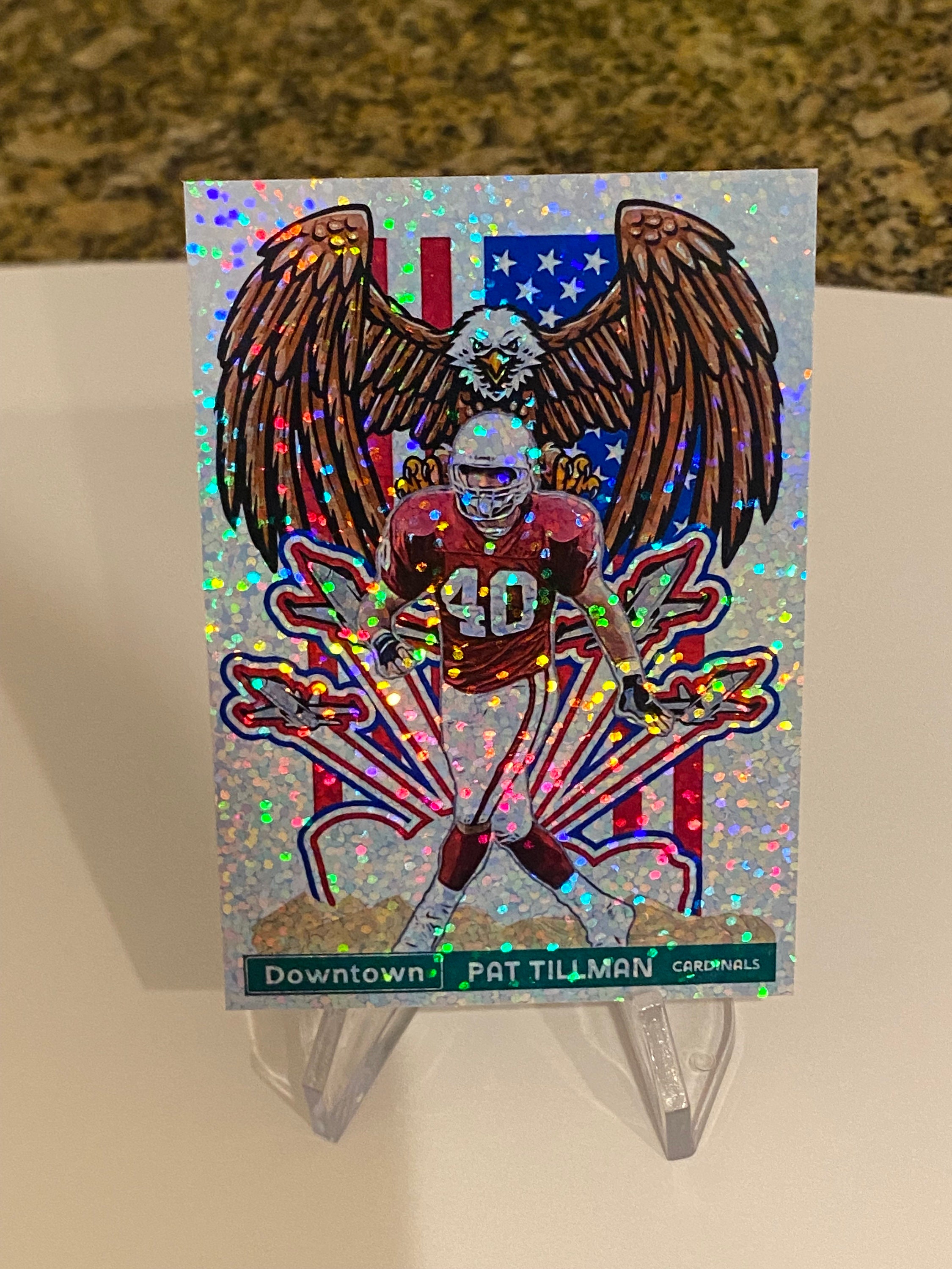 Custom White Sparkle Pat Tillman Downtown - Etsy
