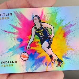 Caitlin clark custom color blast card