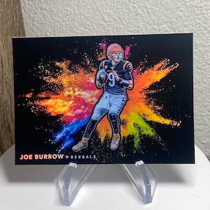 Joe Burrow Refractor custom color blast card