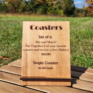 Information Sign, Custom Retail Price Sign, Laser Engraved Sign, Small Business Signage, Restaurant Signs, Bar Signs, Custom Engraved Sign