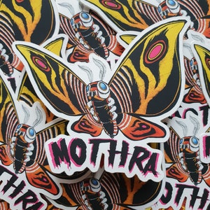 Mothra - Vinyl Sticker / Die Cut Matte Matt Illustration Japanese Art Toho Godzilla