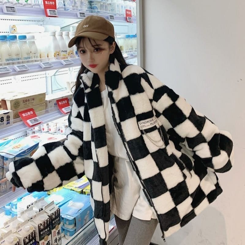 Checkerboard jacket hotsell womens