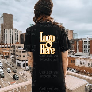 Black Bella Canvas 3001 Mockup | Tshirt Mockup | Outdoor Mockup | Womens Mockup | Black Tshirt Mockup | Location Mockup | Model Mockup