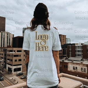 White Bella Canvas 3001 Mockup | Outdoor Mockup | Location Mockup | Model Mockup | Womens Mockup | White Tshirt Mockup | Bella Canvas 3001