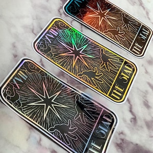 Star Tarot Card Sticker: Foiled Vinyl Major Arcana Decal