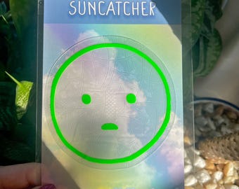 Smiski Suncatcher: Rainbow Maker, Glow in the Dark Window Cling