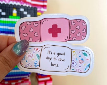 Band-Aid Sticker Set: Laminated Healthcare Stickers, Water Resistant