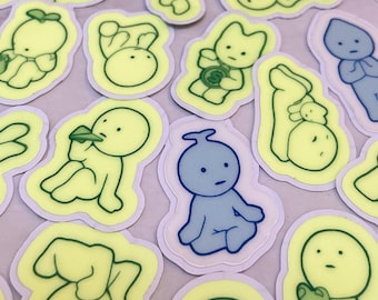 Smiski Mini Stickers 2: Glow-in-the-Dark Vinyl Decals - Blind Bag