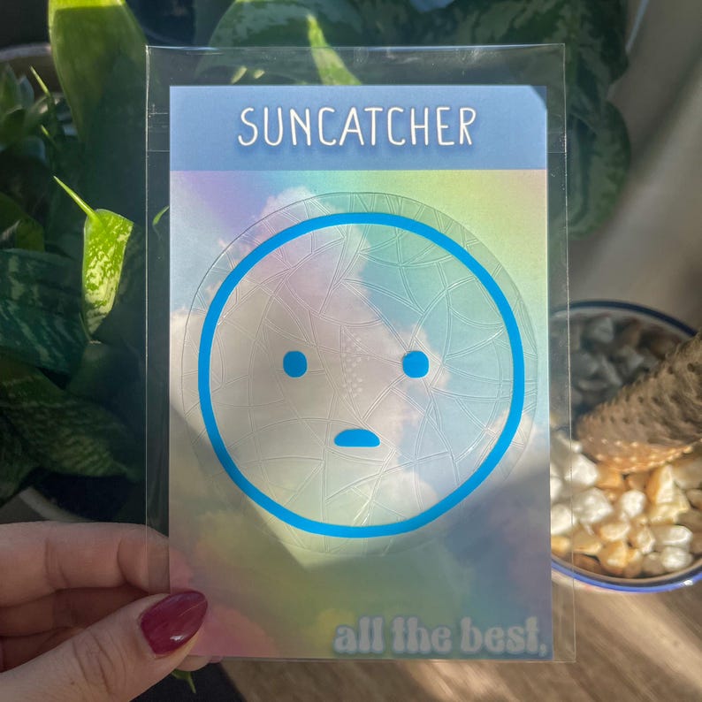 Smiski Suncatcher: Rainbow Maker, Glow in the Dark Window Decal image 1