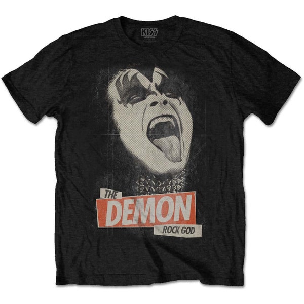 Vintage T-Shirt - KISS The Demon Rock Gene Simmons '70s Classic Rock Top