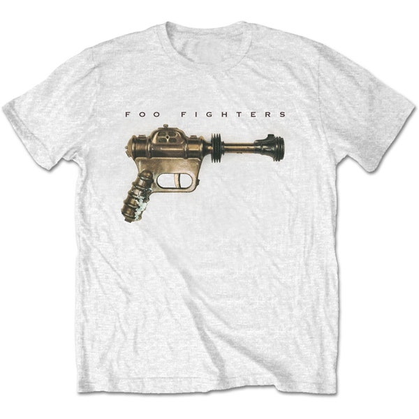 Vintage T-Shirt - Foo Fighters Unisex Top Dave Grohl Ray Gun 90's Grunge Classic Rock Retro Tee