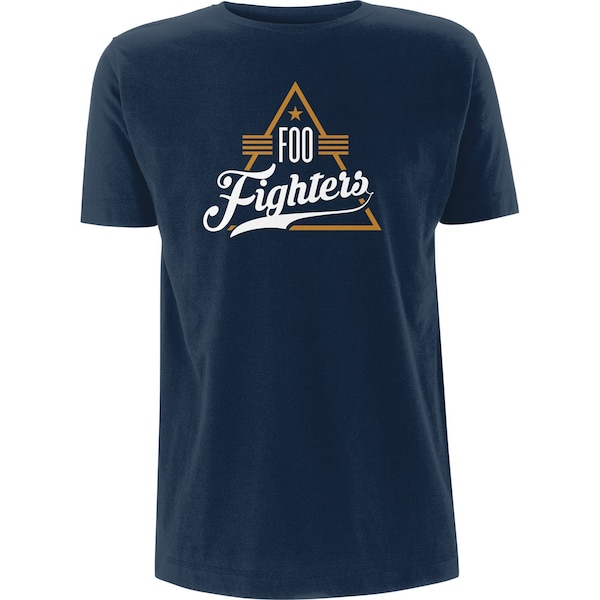 Vintage T-Shirt - Dave Grohl Foo Figthers Unisex Top Triangle Logo Design Classic Rock Retro Tee