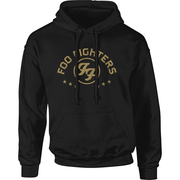 Vintage Hoodie- Dave Grohl Foo Fighters Unisex Pullover Hoodie Arched Stars 90's Grunge Alternative Classic Retro Rock Band Sweatshirt