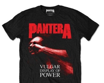 Vintage T-Shirt - Pantera Unisex Vulgar Display of Power Red Print '90s Classic Rock Heavy Metal Retro Tee