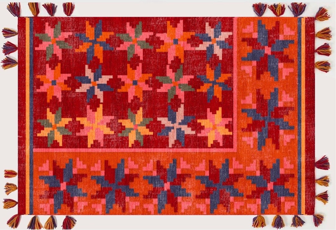 Light Colored Rustic Rugs Rustic Rug, Colorful Floral Rug, Area Rug, Turkish Rug, Lint-free Rug ...