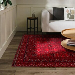 Afghan Rustic Rug, Red Bohemian Rug, Authentic Area Rug, Vintage Cotton Rug, Multicolored Traditional Kilim Rug, Oriental Rug, Cool Rugs