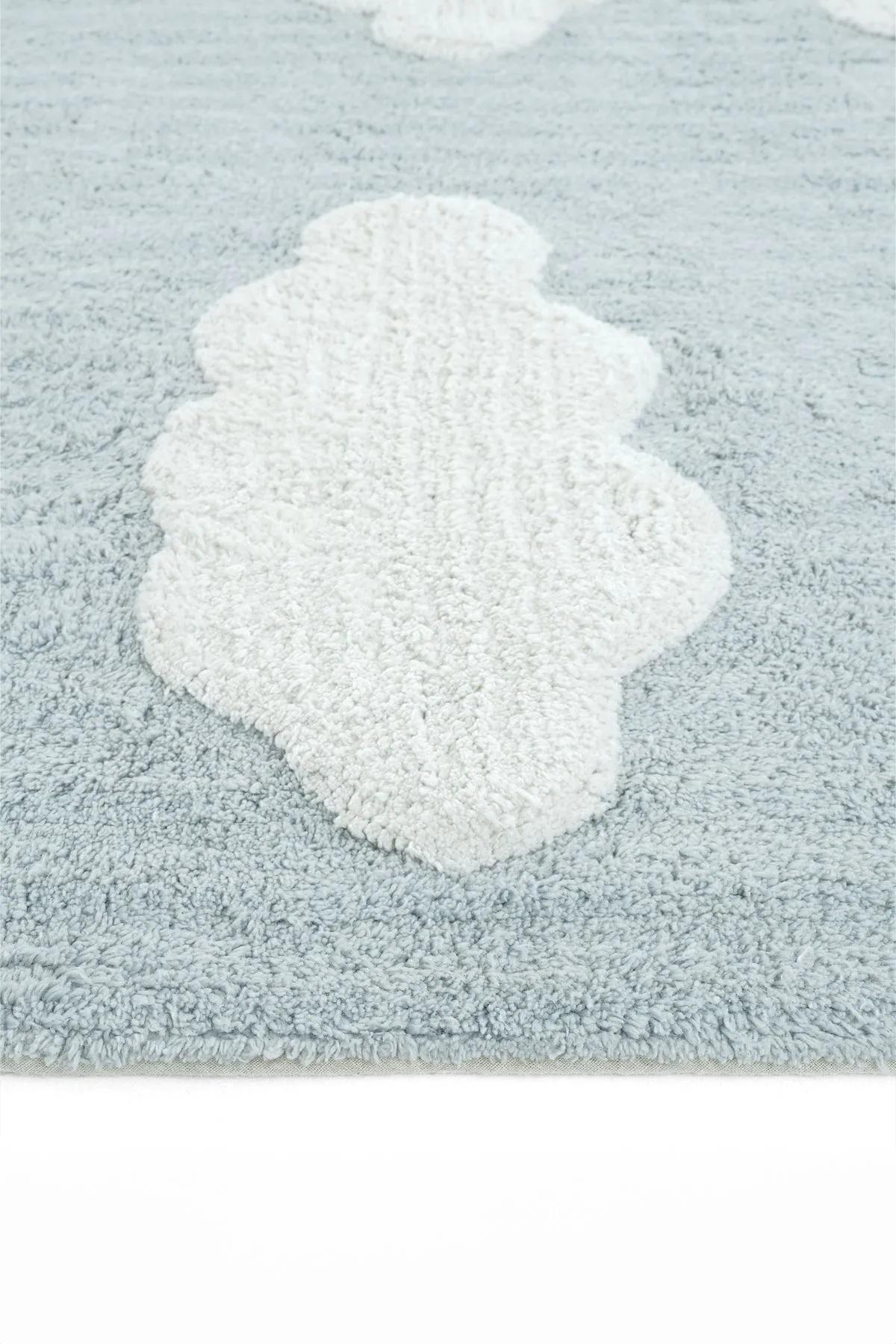 Archie Cloud Rug Cloud Rug: Baby Blue Cotton Nursery Carpet - Etsy