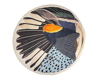 Bird Wing figured Rug, Colorful Printed Round Rug, Cool Circle Rug, Kitchen Rug, Tapetto, Lint-free Rug, Unique Area Rug, Multi-color rug