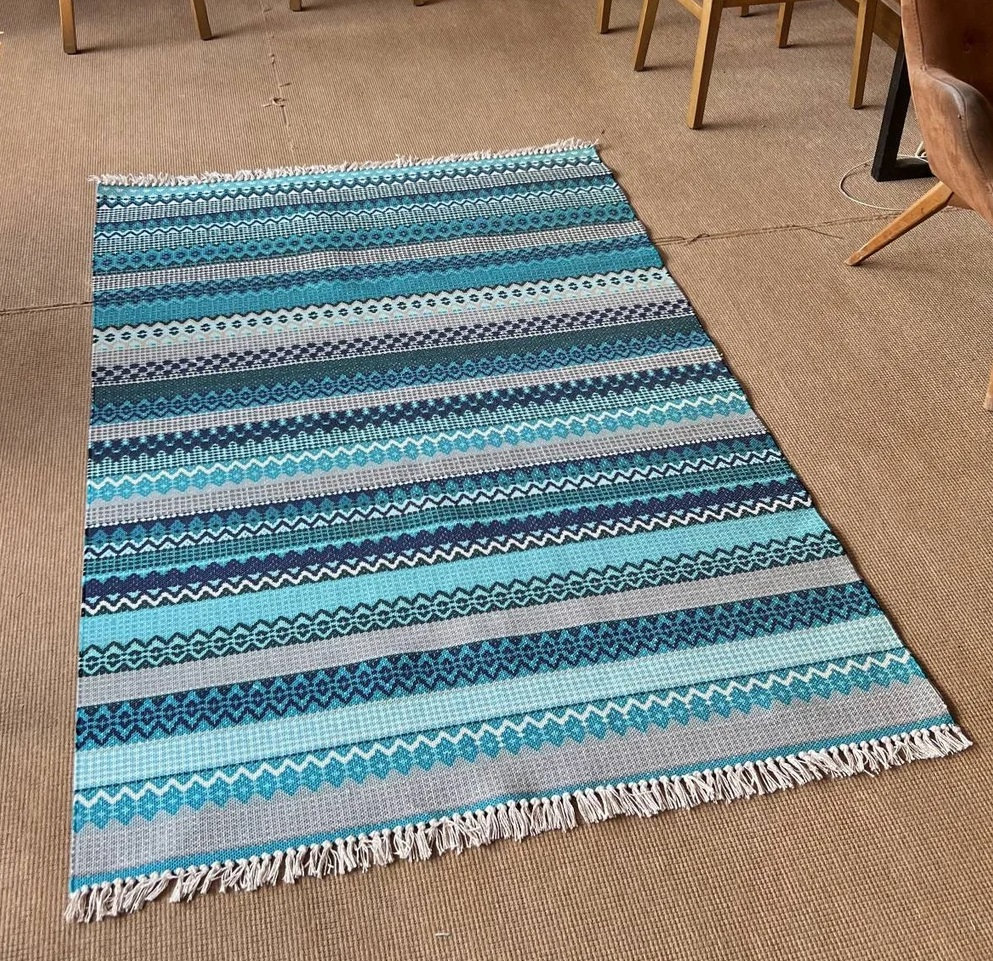 Lint Rug Rustic Rug, Colorful Striped Rug, Area Rug, Turkish Rug, Lint-free Rug ...