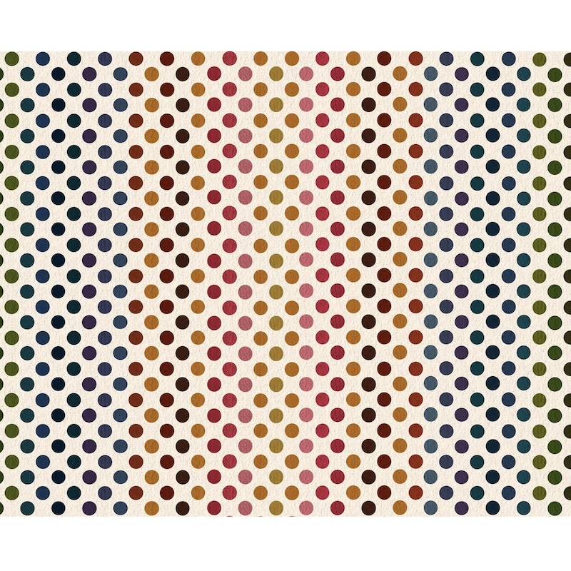 Pink Polka Dot Round Rug main image 1