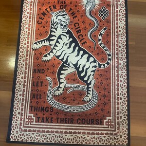 Red Tiger Print Rug, Modern Animal Design Home Decoration, Cool Modern ...