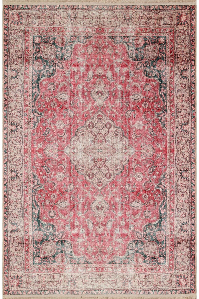 Lint Rug Red Distressed Rug, Oriental Rug, Vintage Rug, Area Rug, Turkish Rug ...
