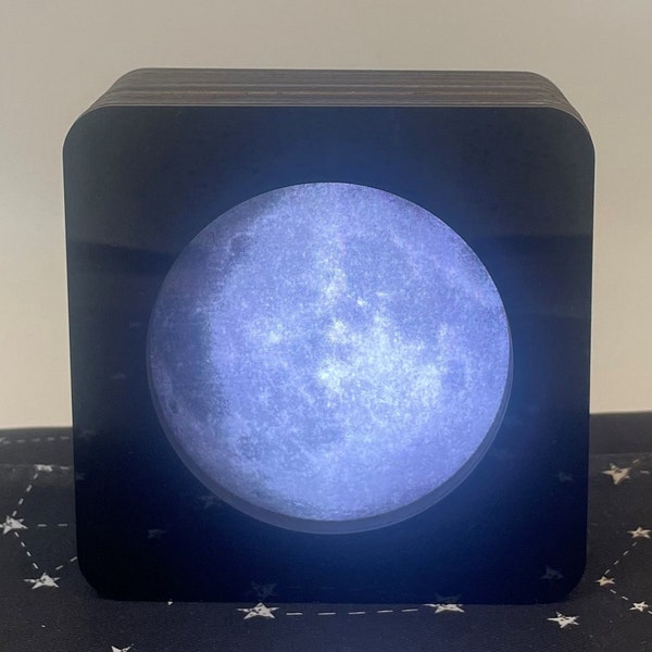 LunaKron MINI moon phase clock. Automatic GPS Satellite device! No setup, no WiFi. Unique STEM/astronomy/astrology/electronics gift.