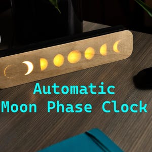 Moon Phase Clock, Automatic: always be in tune with the moon. Perfect gift for science, astrology, & space enthusiasts! &quot;LunaKron 1&quot;