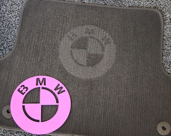 BMW Car Carpet Mat Stencil for detailing cleaning