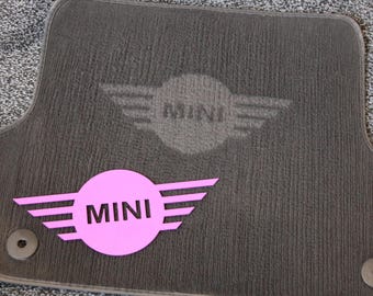 Plantilla para alfombrilla de coche MINI para limpieza detallada