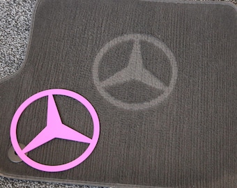 Plantilla para alfombrillas de coche MERCEDES para limpieza y detallado de vehículos.