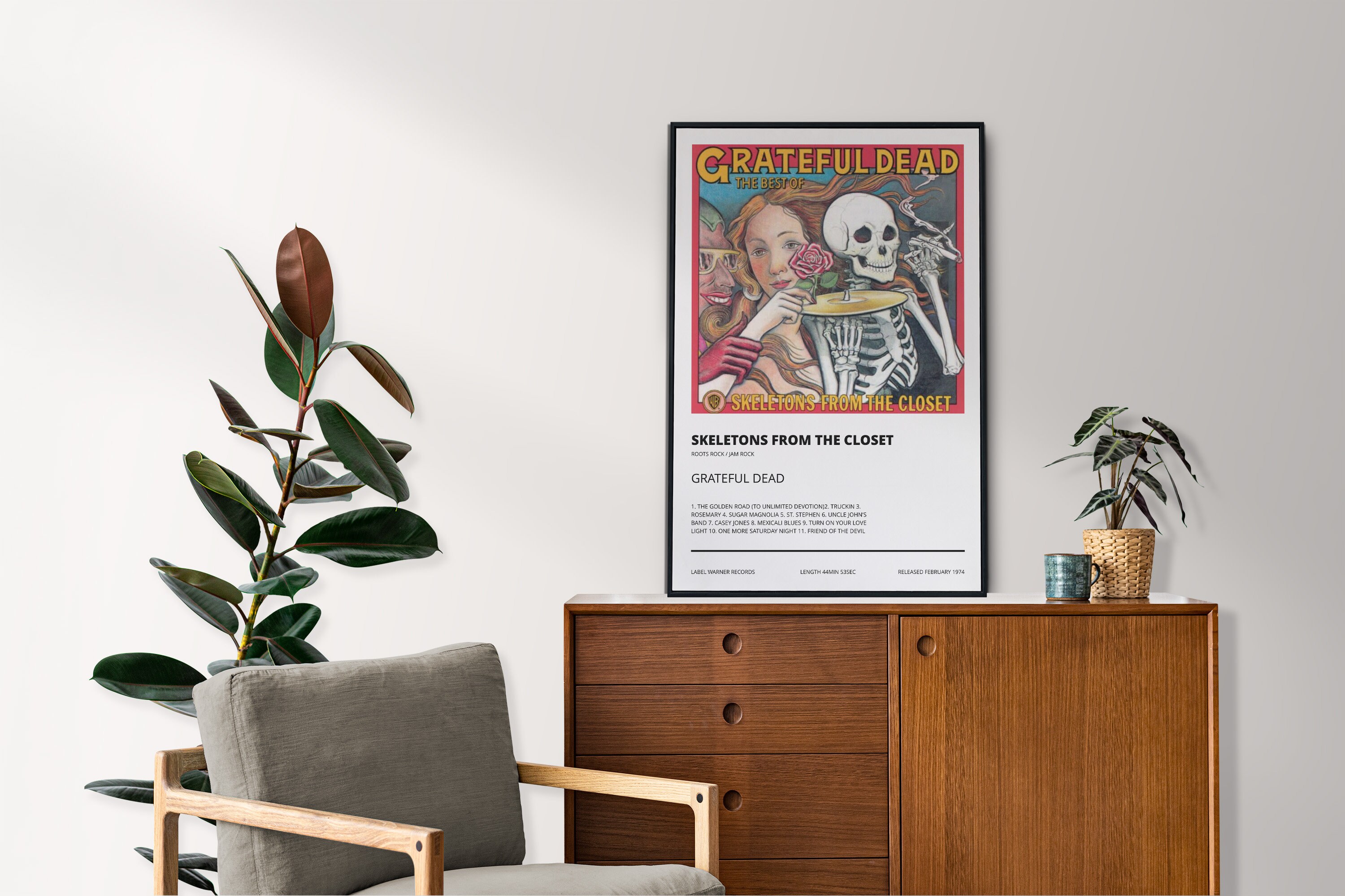 Discover Grateful Dead - Skeletons From The Closet  (Und)  Wall Art - Tracklist - Band Album Poster