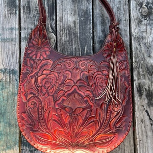 Handmade Jumbo Stamped leather tote, Mother’s Day gift idea for mom, handmade carved leather bag, made by hand in Mexico, holiday gift idea