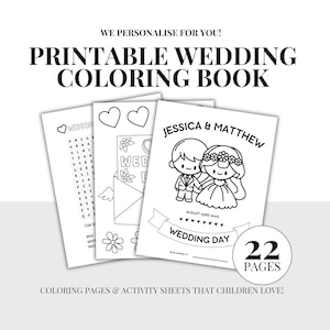 wedding coloring book, kids wedding activities, wedding table games, wedding activity book, wedding coloring pages, wedding quiz