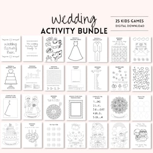 Ultimate Kids Wedding Activity Pack | All-In-One Wedding Games Set to Keep Young Guests Entertained | Wedding Activity Bundle for Kids