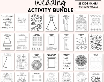 Ultimate Kids Wedding Activity Pack | All-In-One Wedding Games Set to Keep Young Guests Entertained | Wedding Activity Bundle for Kids