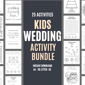 Ultimate Kids Wedding Activity Pack | All-In-One Wedding Games Set to Keep Young Guests Entertained | Wedding Activity Bundle for Kids