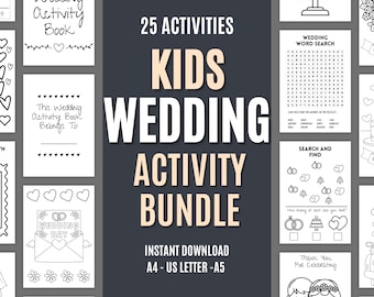 Ultimate Kids Wedding Activity Pack | All-In-One Wedding Games Set to Keep Young Guests Entertained | Wedding Activity Bundle for Kids