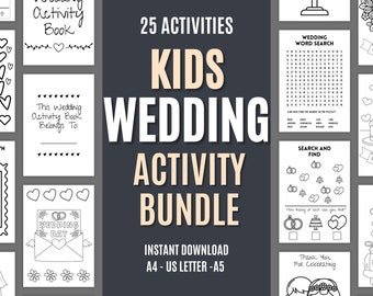 Kids Wedding Activity Pack | 25 Games, Puzzles (Digital Download)