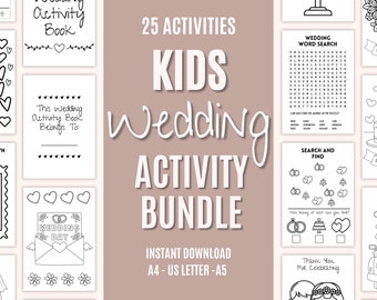Ultimate Kids Wedding Activity Pack | All-In-One Wedding Games Set to Keep Young Guests Entertained | Wedding Activity Bundle for Kids