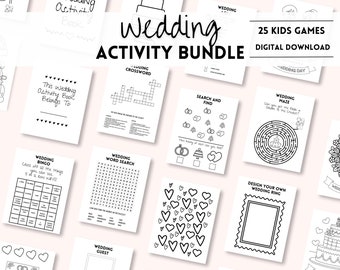 Kids Wedding Activity Pack | 25 Games & Puzzles (Digital Download)
