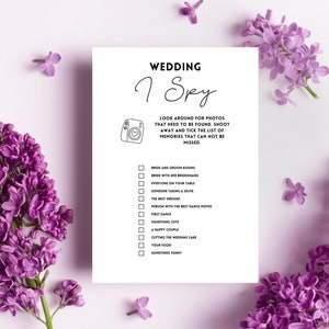 Printable wedding I spy game.