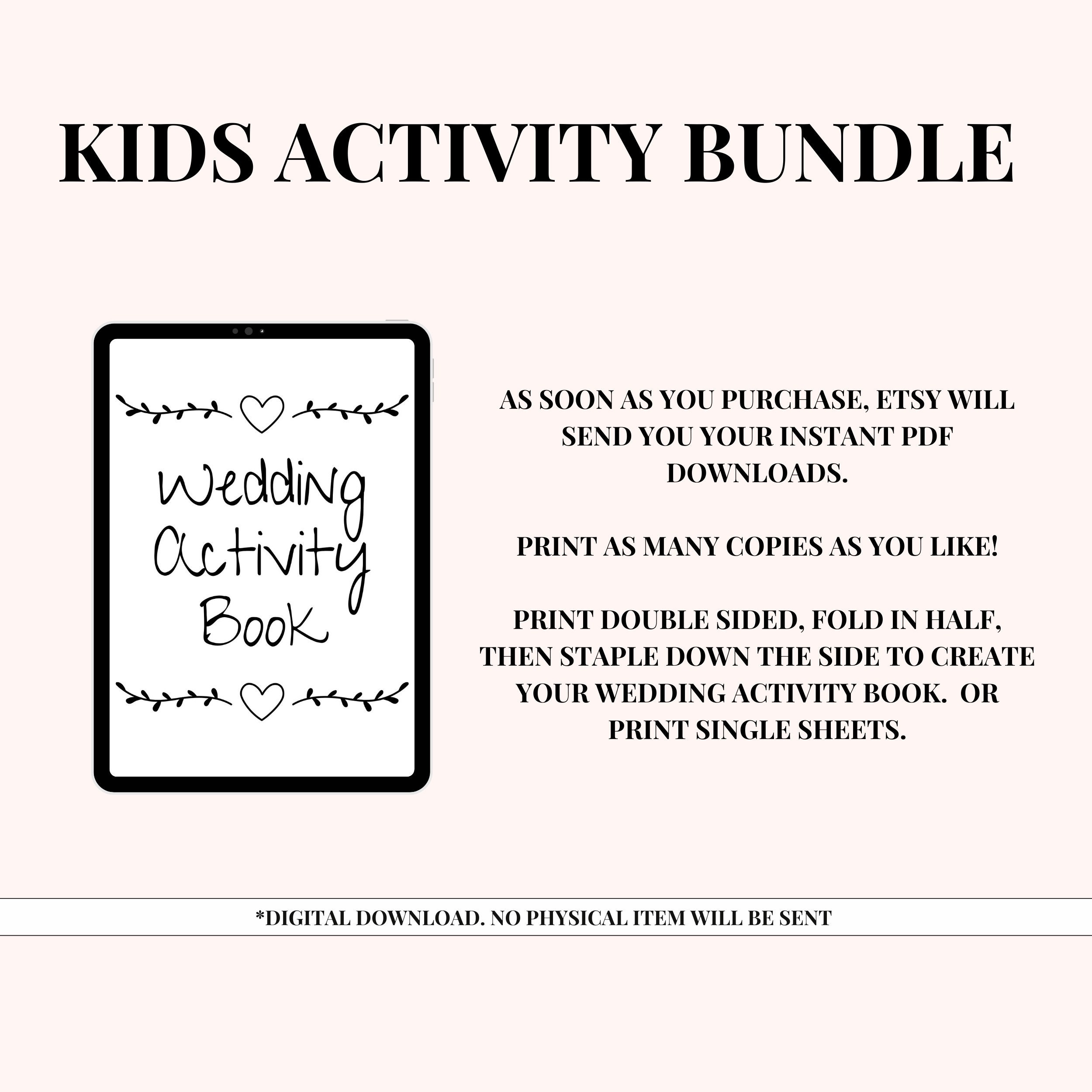 Ultimate kids wedding activity pack all in one wedding games set to