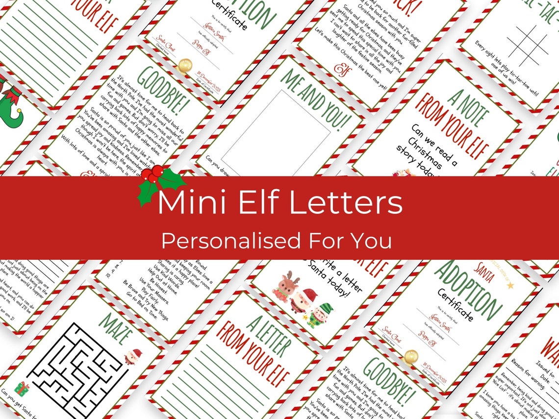 Printable Mini Elf Letter With Envelope, Hello From Your Elf, Elf ...
