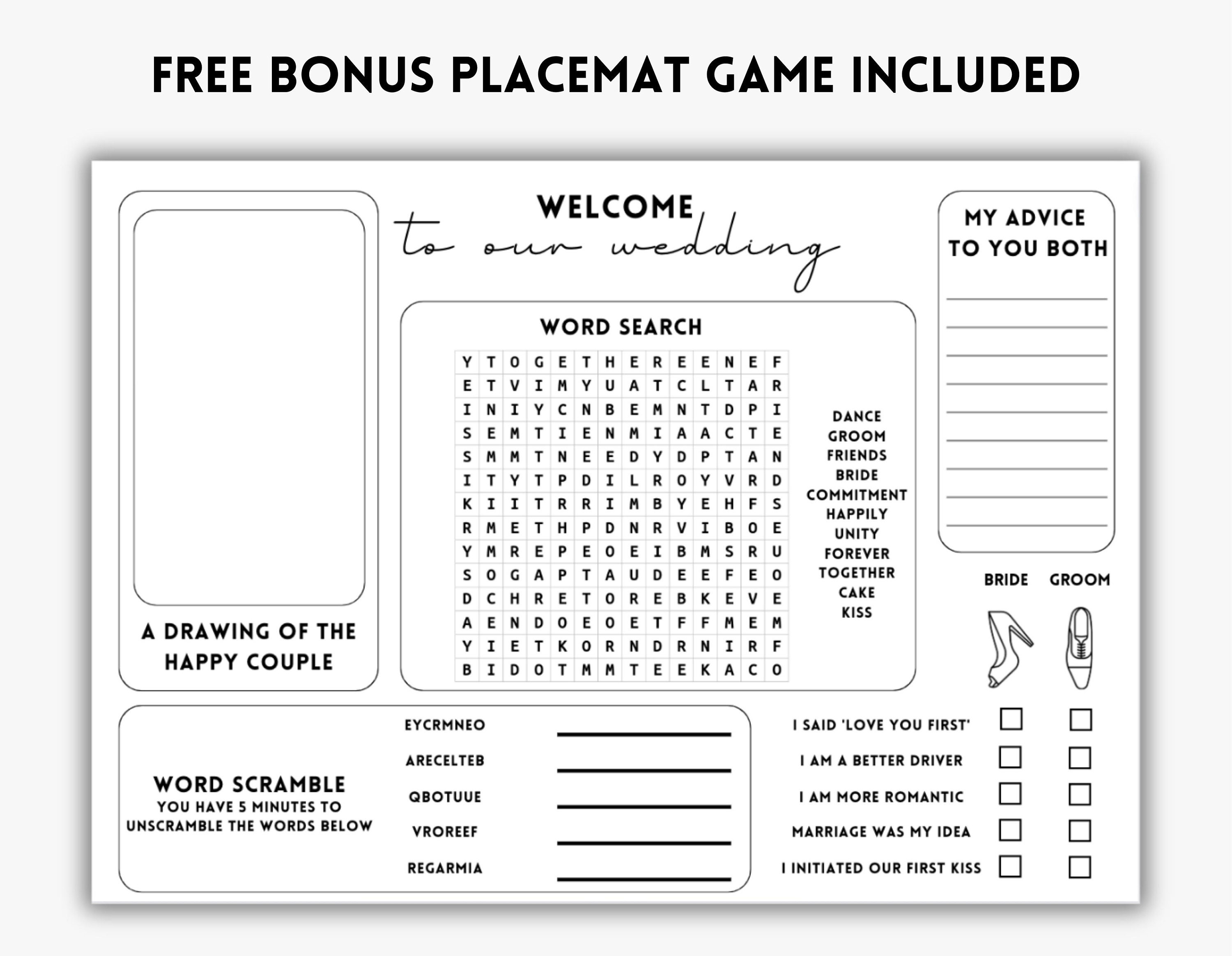 Wedding Games Bundle Perfect for Wedding Reception Games & Etsy Australia