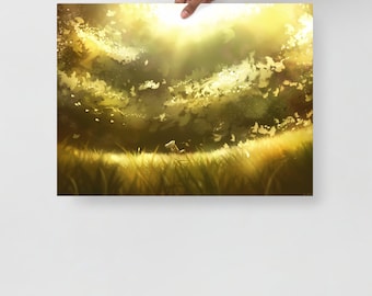 Print - A Cubone alone in the forest