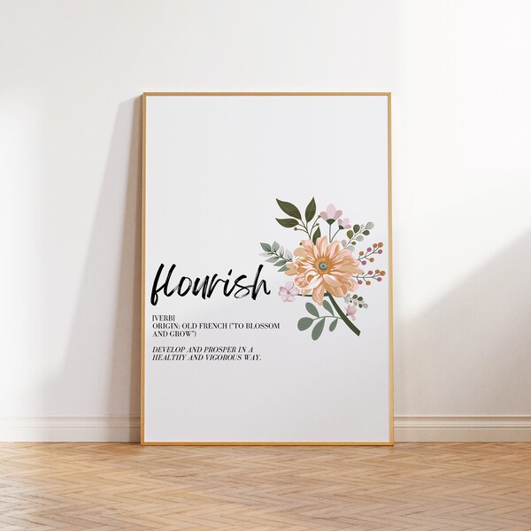 Flourish Print Etsy